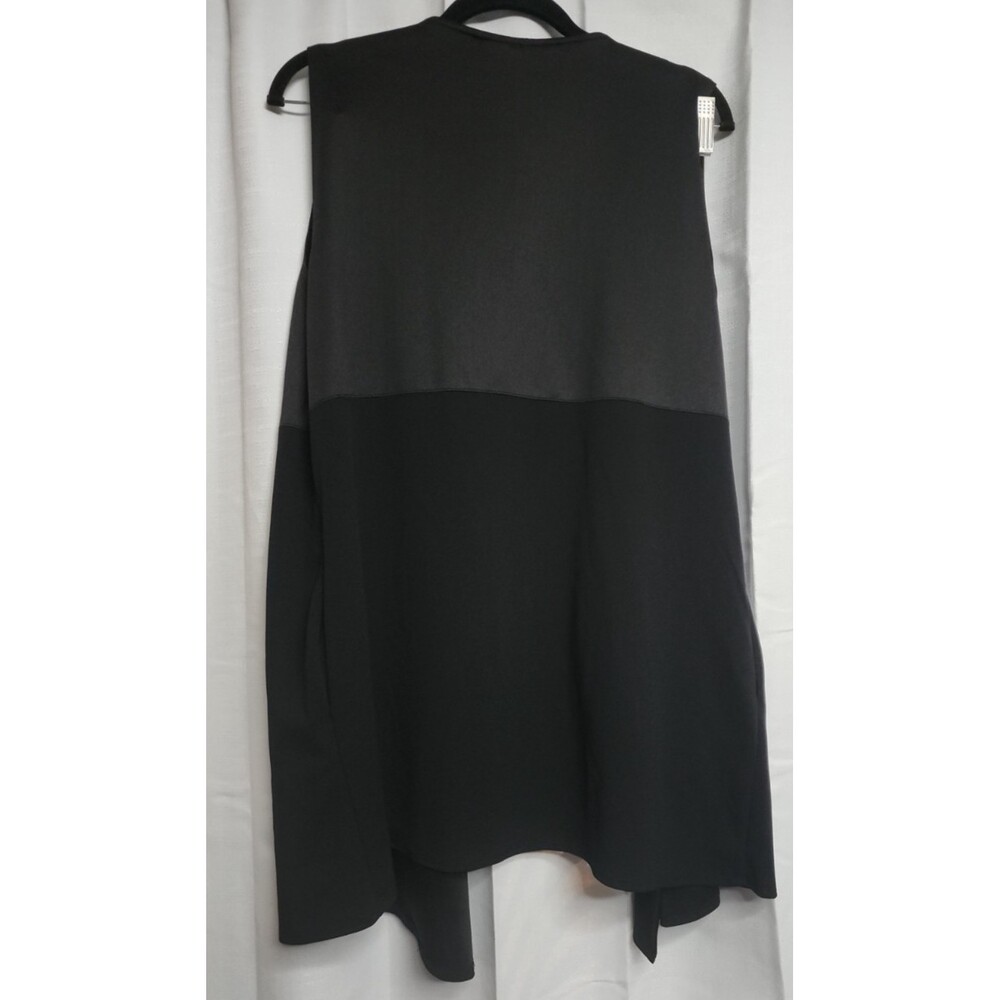New Direction Women's Size PXL Vest Casual Black Vest With Pocket - Picture 2 of 7